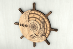 Nautical Perpetual Calendar Ship Wheel SVG Bundle | 3D Laser Cut Digital Files